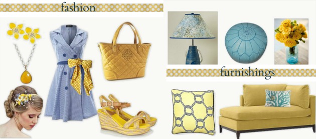 outfit to home, blue and yellow